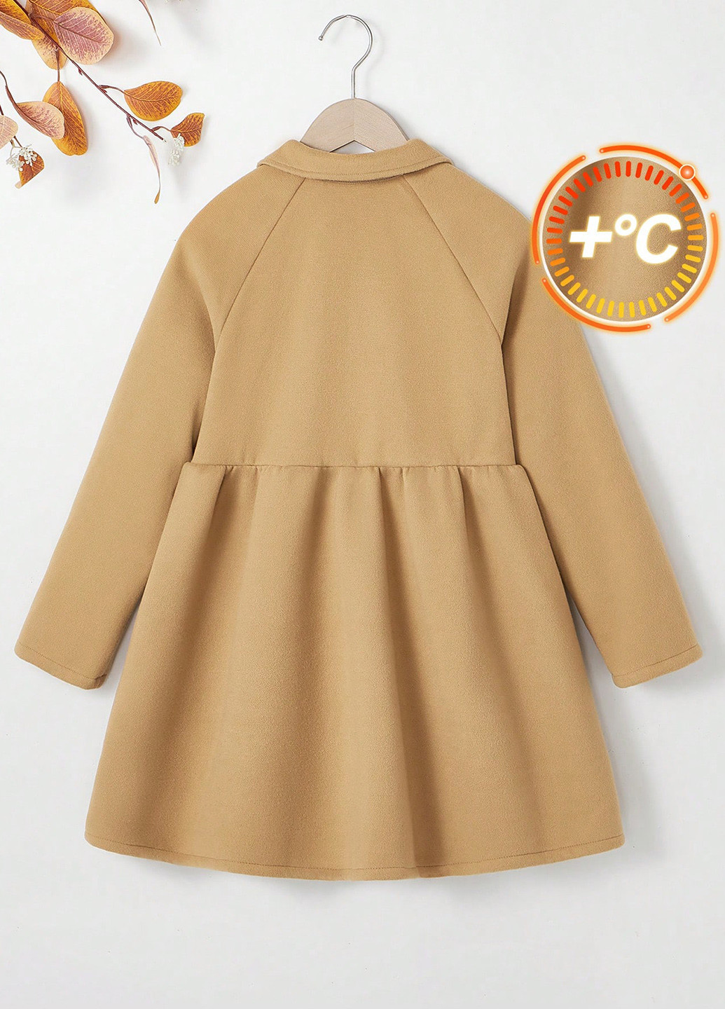 Пісочне демісезонне Пальто двобортне SHEIN