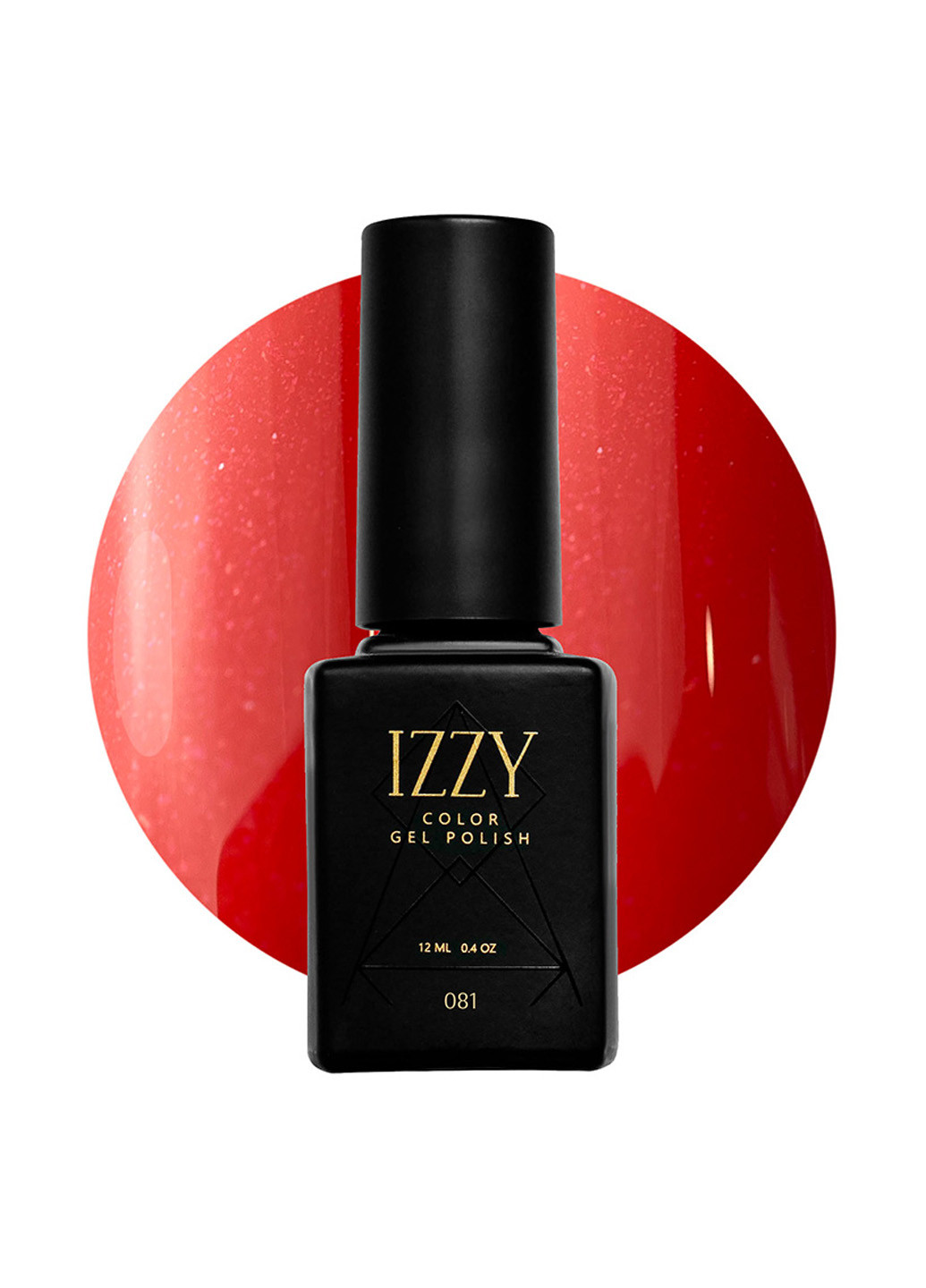Гель-лак для ногтей красный с блеском 81, 12 мл Izzy (363030469)