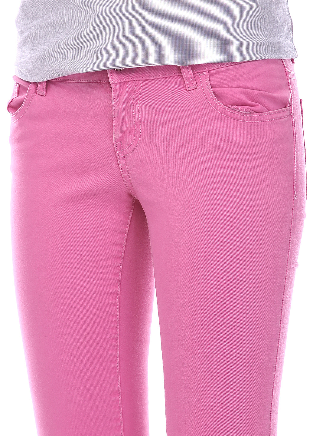 Розовые кэжуал демисезонные брюки Colin's