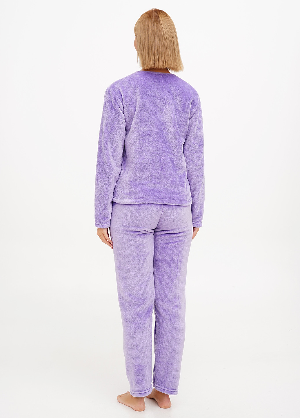 Фиолетовая всесезон пижама (лонгслив, брюки) лонгслив + брюки Aniele