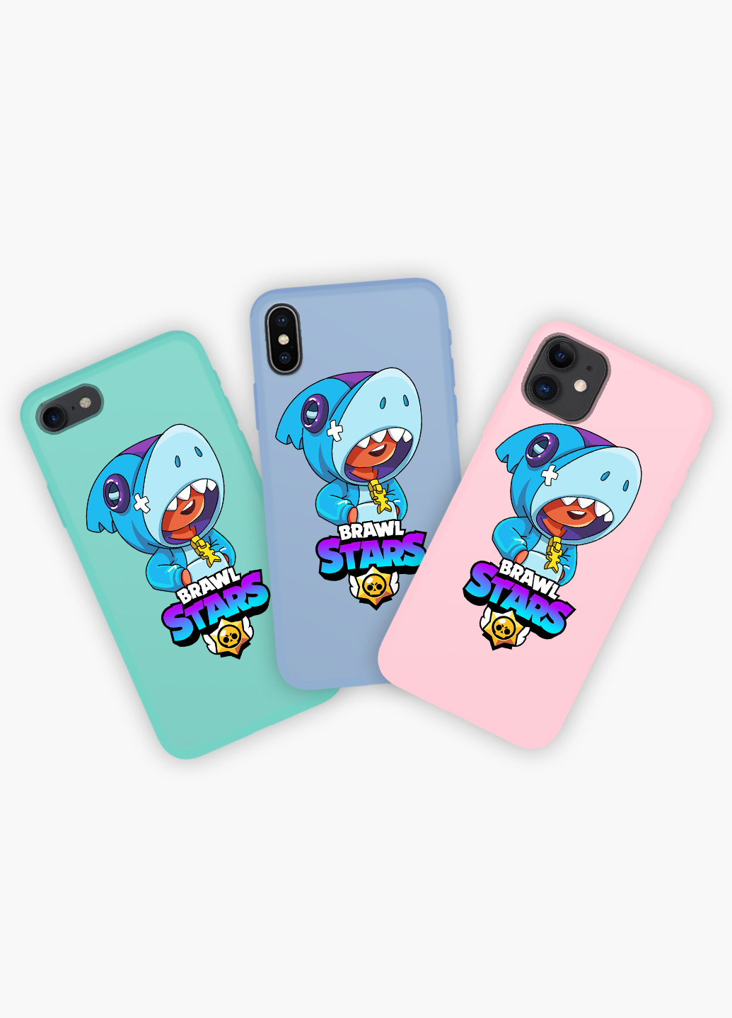 Чохол силіконовий Apple Iphone Xs Леон Акула Бравл Старс (Leon Shark Brawl Stars) (8938-1016) MobiPrint (219284219)