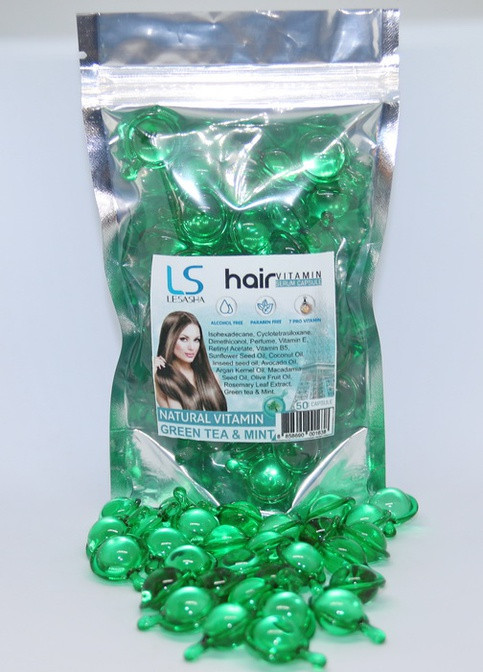 Капсули для волосся Hair Serum Vitamin c зеленим чаєм і м'ятою, 50 шт Lesasha (251706121)