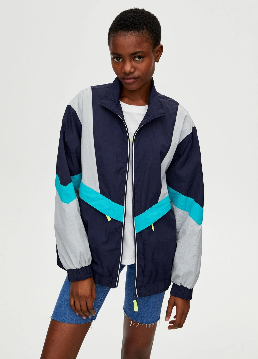Вітровка,синій-сірий-блакитний, Pull & Bear (254655448}