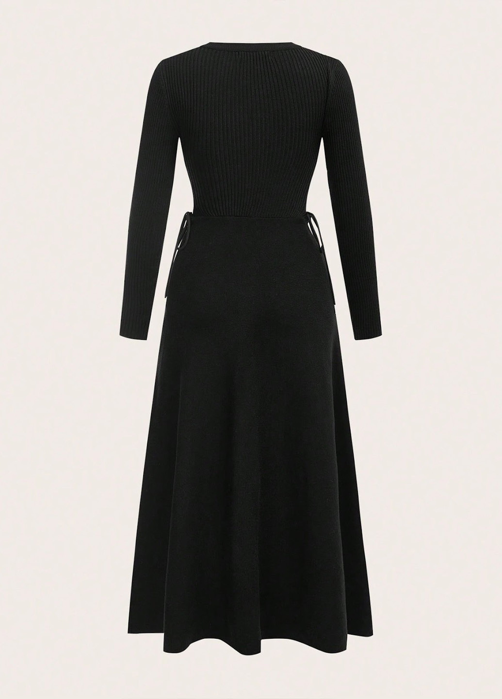 Черное кэжуал платье а-силуэт, платье-свитер SHEIN однотонное