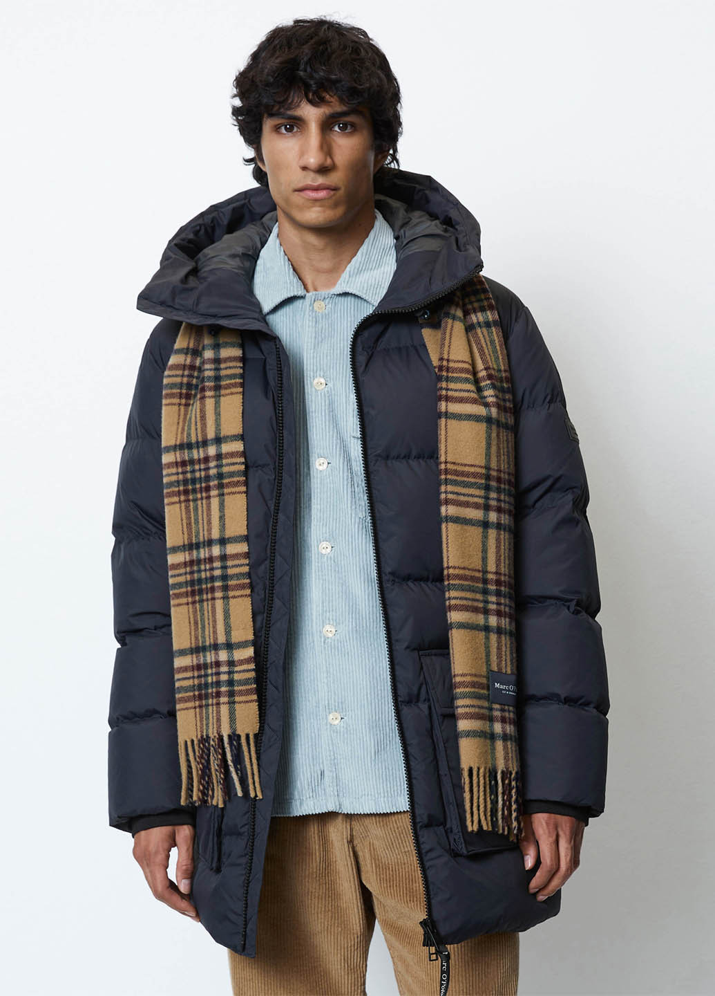 Темно-синий зимний Пуховик Marc O'Polo