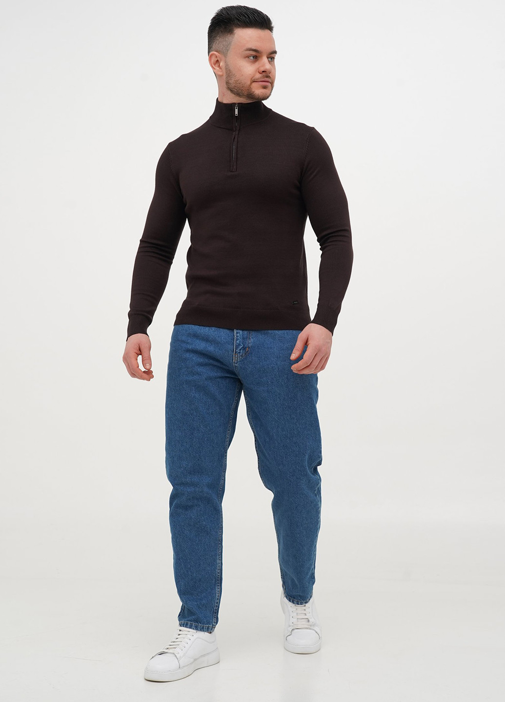 Темно-коричневый демисезонный свитер Trend Collection