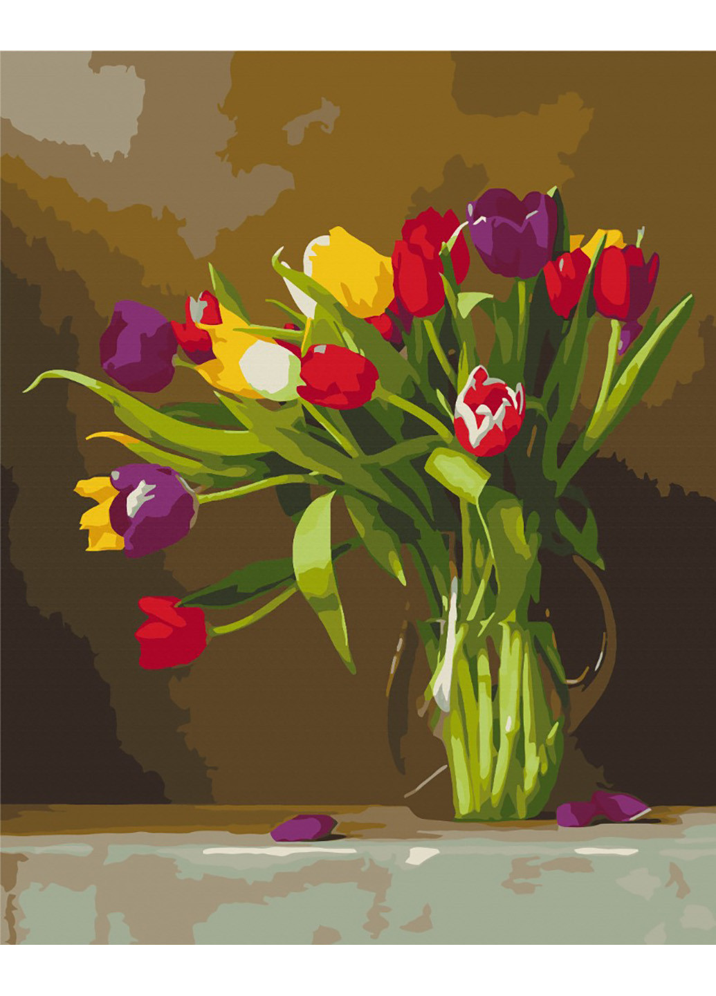 Картина по номерам "Цветные тюльпаны" 40х50 см Brushme (216134752)