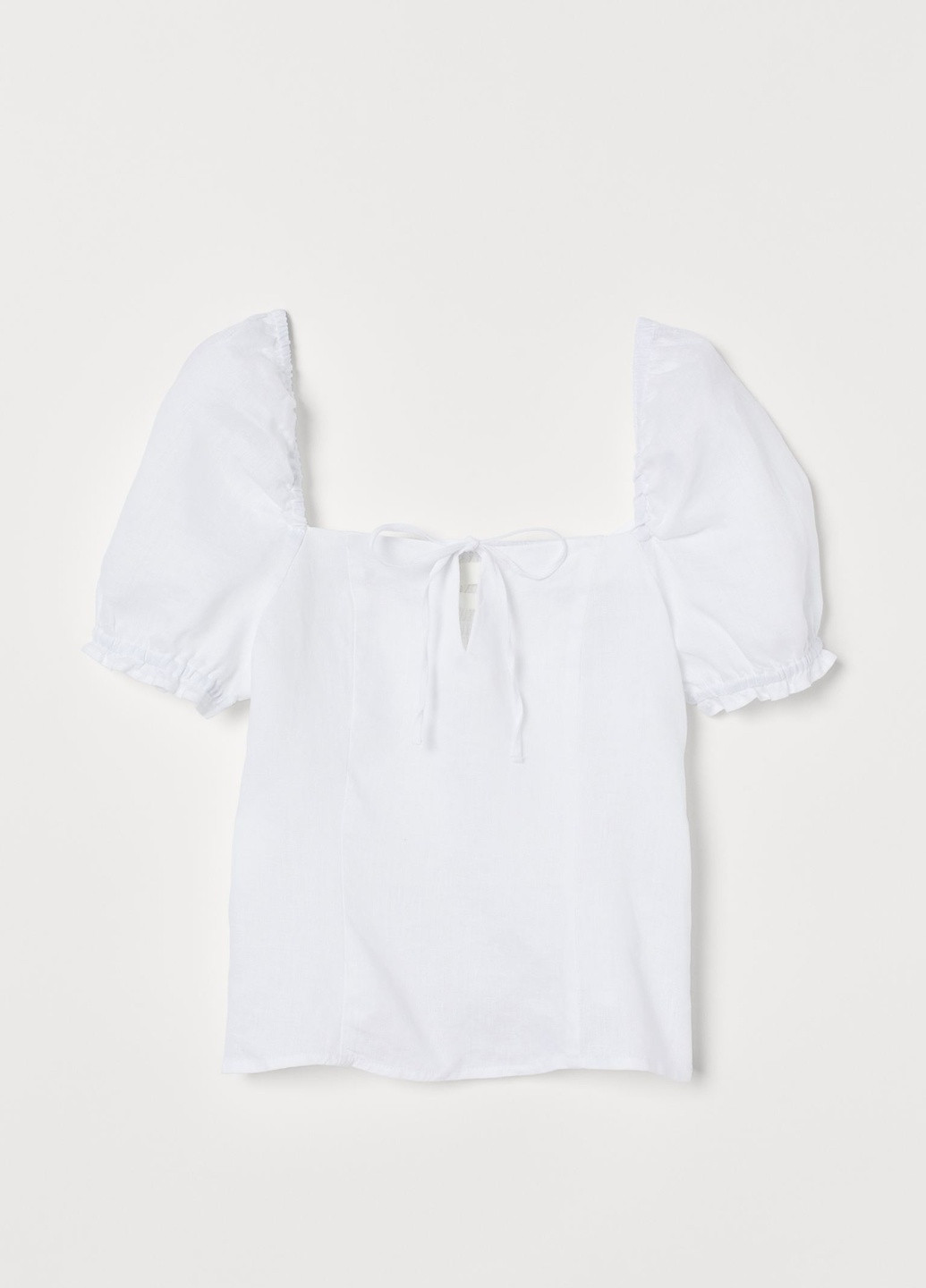 Біла літня блуза лляна H&M