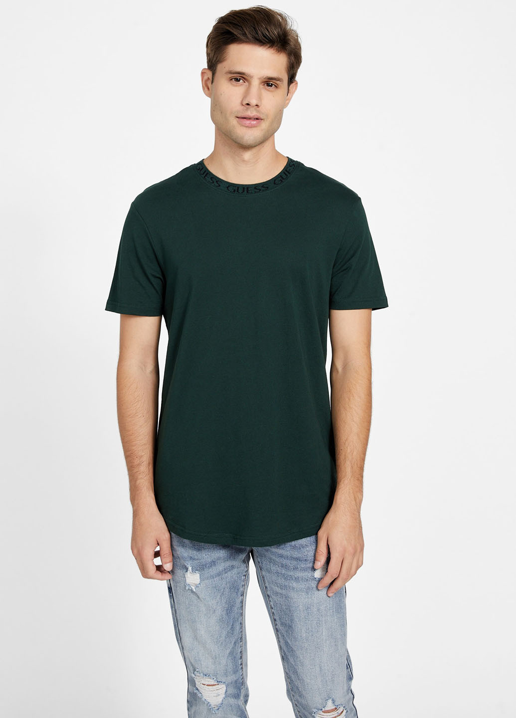 Темно-зелена футболка Guess