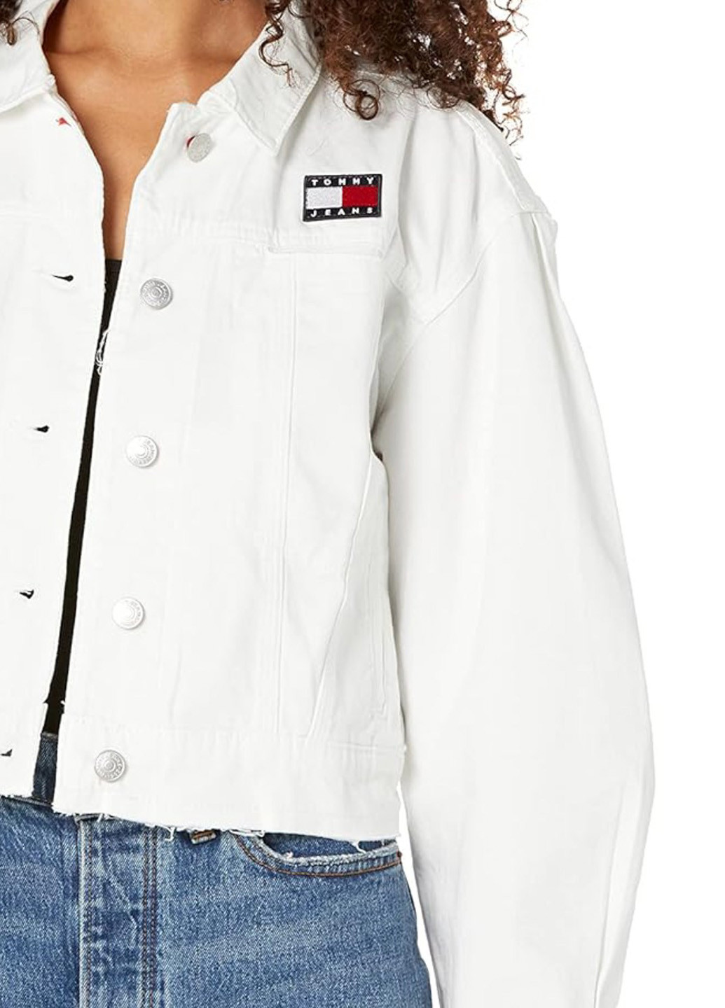 Белая демисезонная куртка Tommy Hilfiger