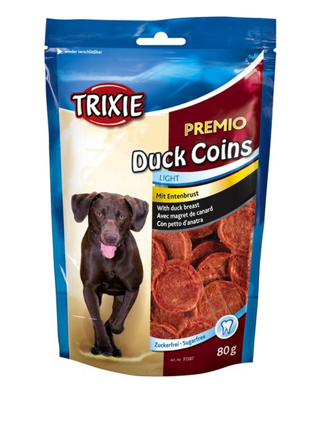 Лакомство для собак "PREMIO Duck Coins" с уткой, 80 гр Trixie (16934930)