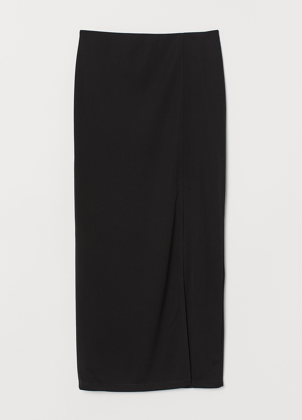 Черная офисная однотонная юбка H&M карандаш