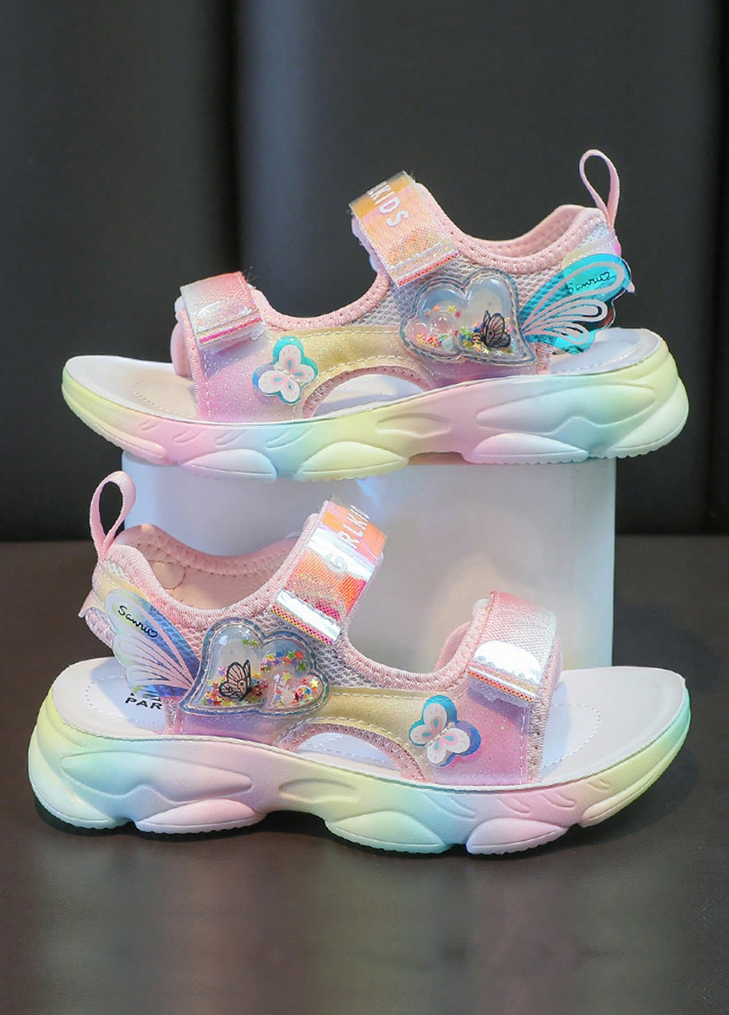 Цветные кэжуал спортивные сандалии SHEIN на липучке