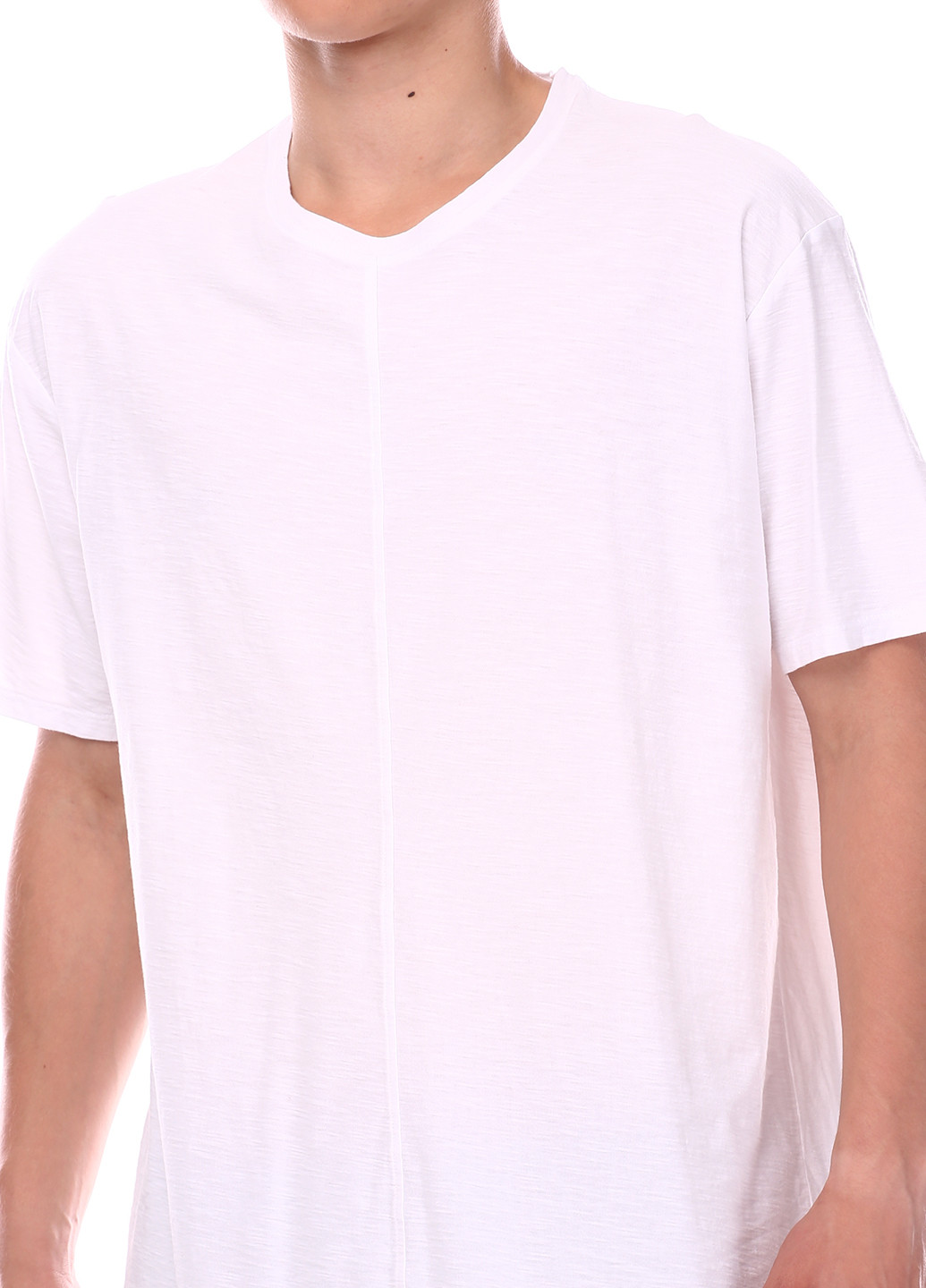 Белая летняя футболка Solid