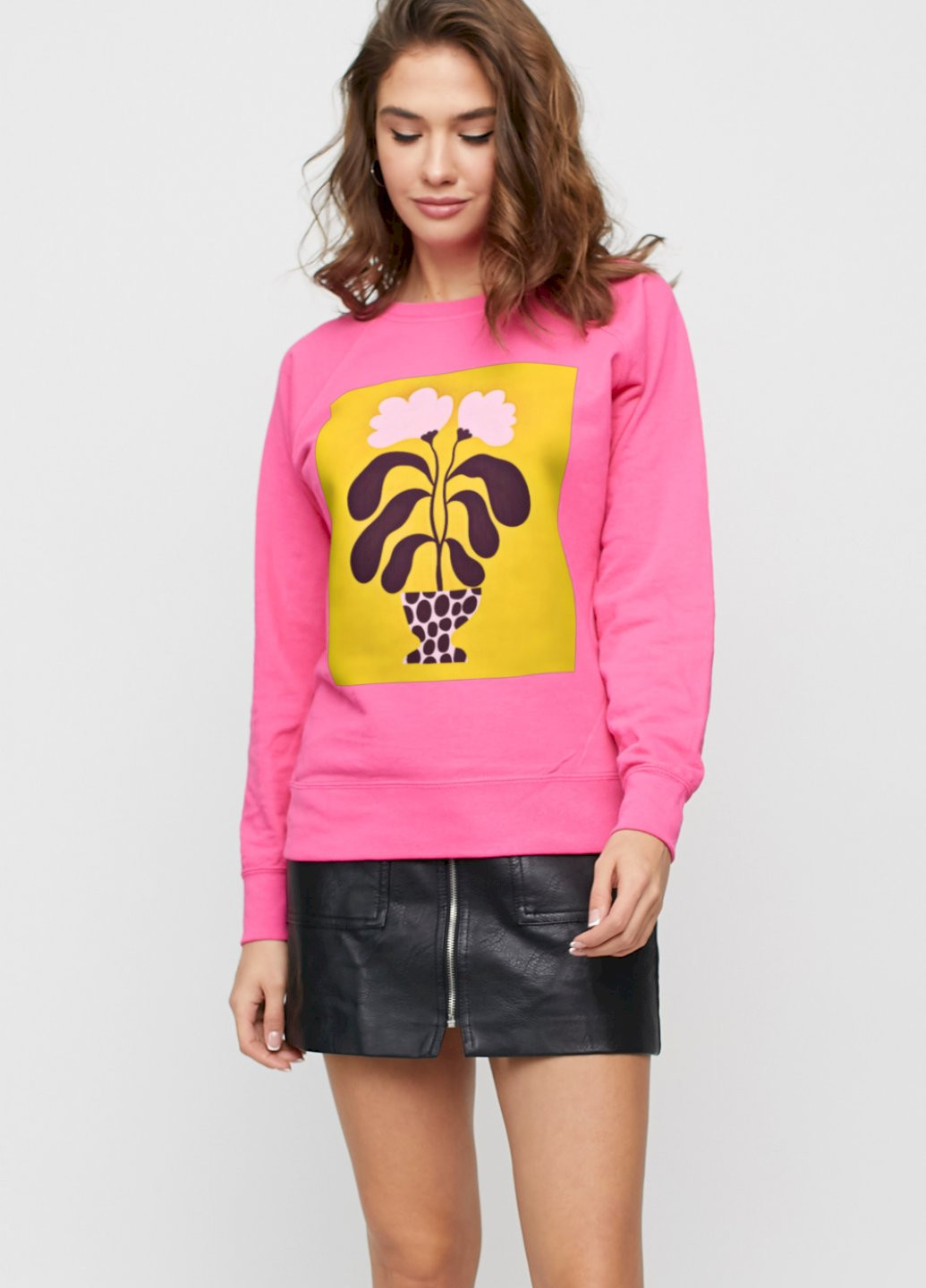 Рожевий світшоти жіночий / no flis / YAPPI малюнок (210672788)