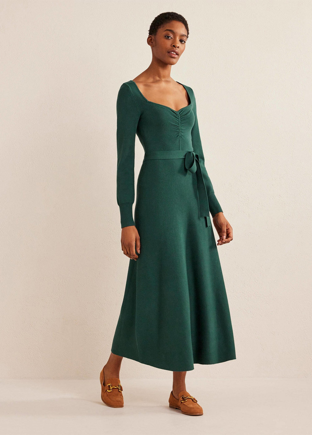 Зелена кежуал сукня кльош Boden однотонна