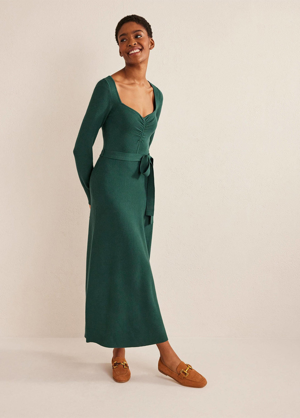 Зелена кежуал сукня кльош Boden однотонна