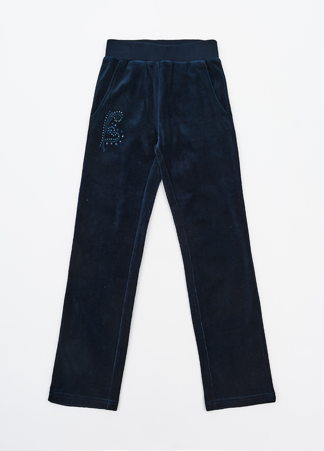Темно-синие кэжуал демисезонные брюки Deloras