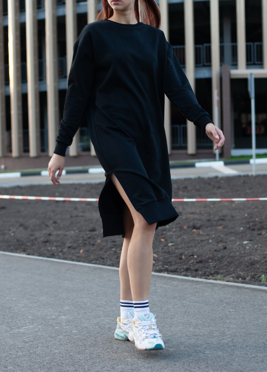 Чорна кежуал плаття жіноче Vivioji однотонна