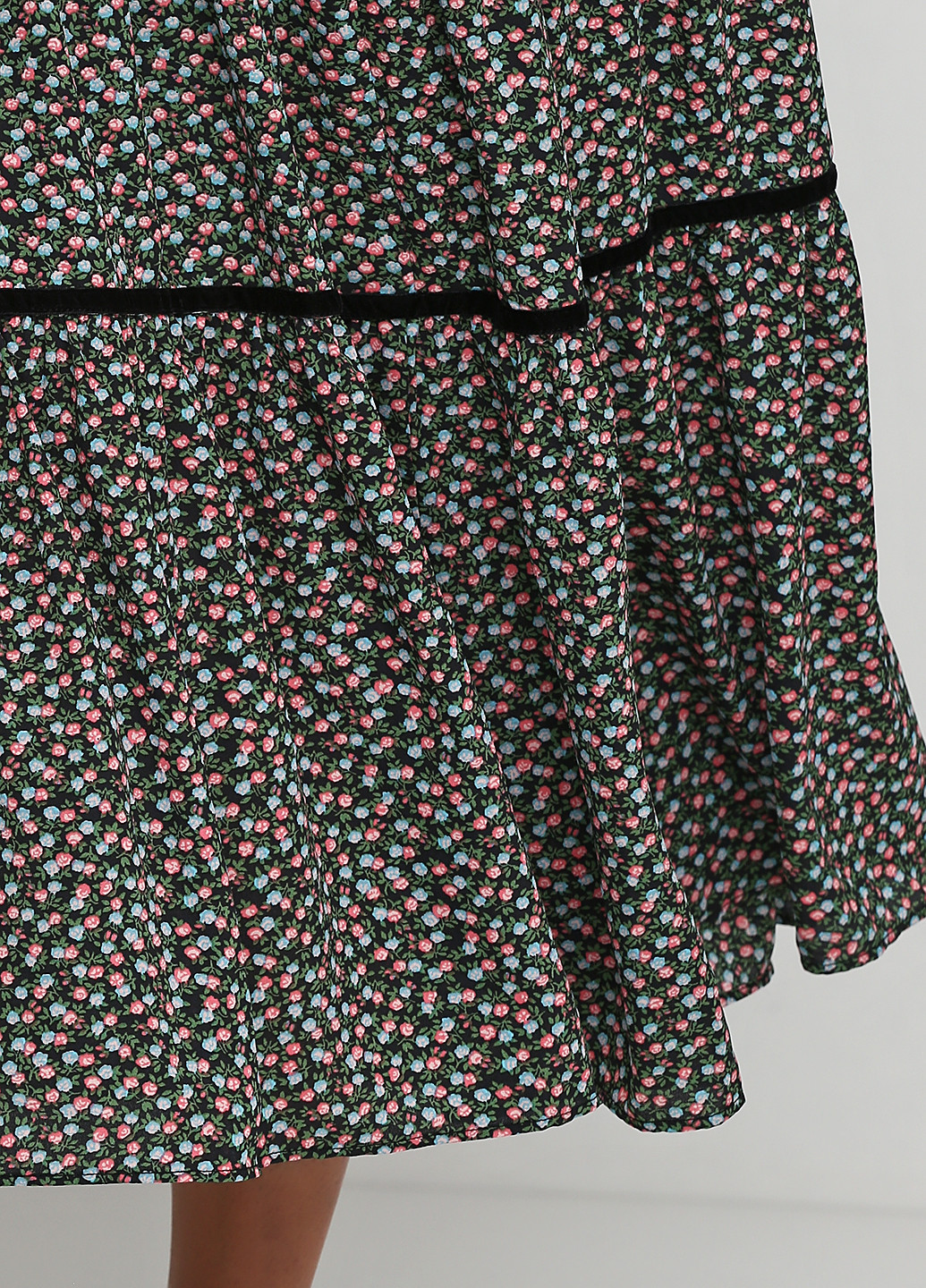 Зеленое кэжуал платье а-силуэт Gap с цветочным принтом