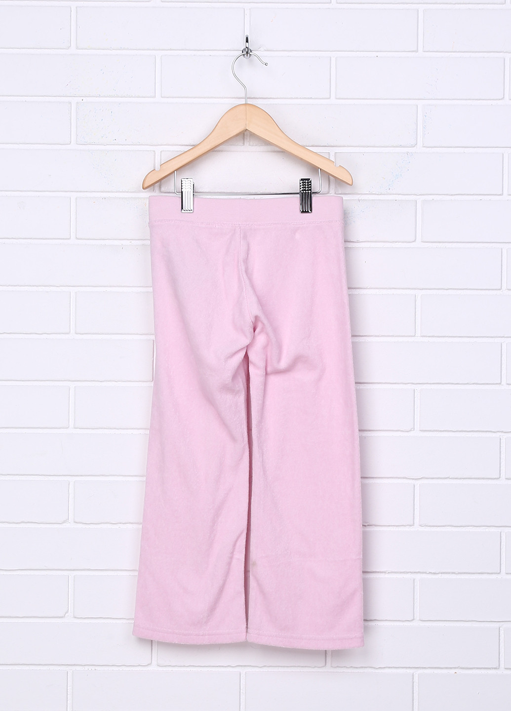 Бледно-розовые спортивные демисезонные прямые брюки Juicy Couture