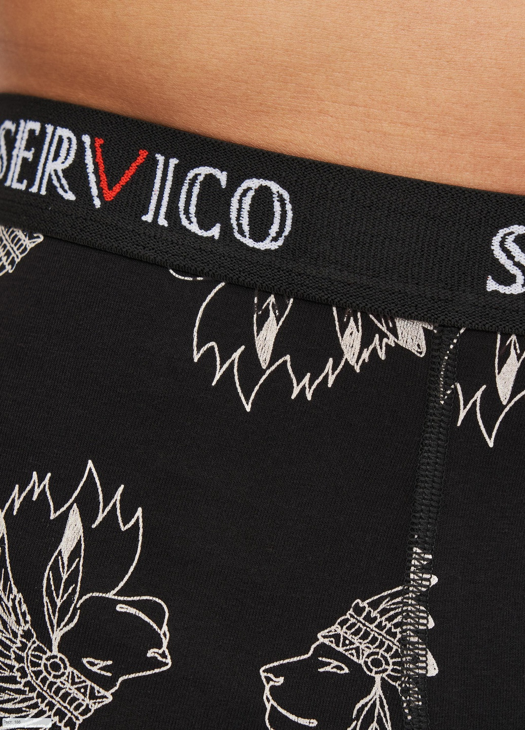 Трусы-шорты мужские черно-серый SVF005 Servico (254492108)