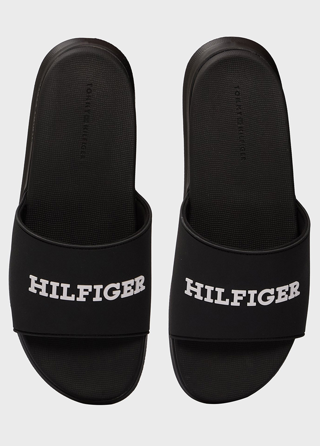Черные пляжные шлепанцы Tommy Hilfiger