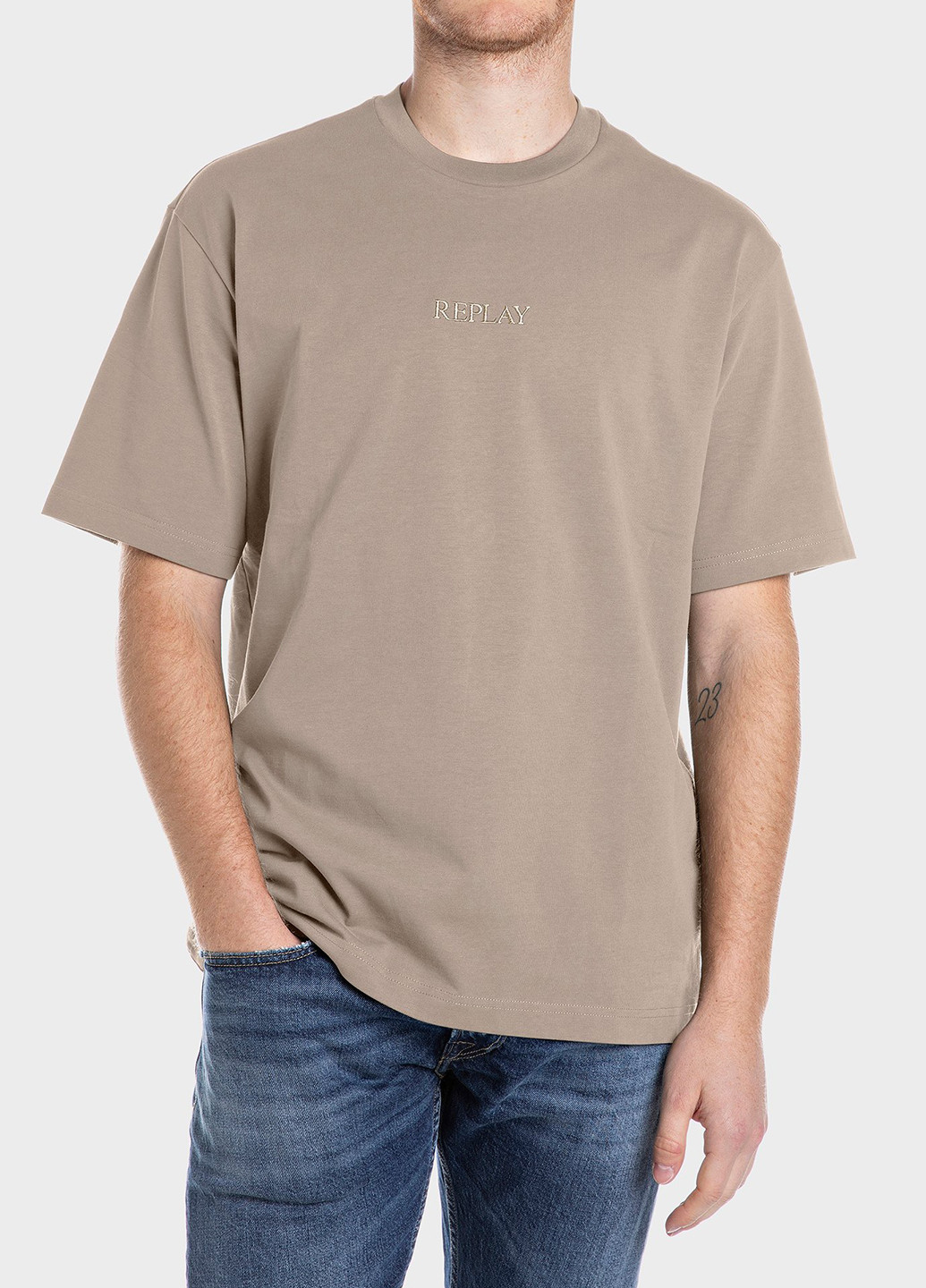 Бежева футболка Replay