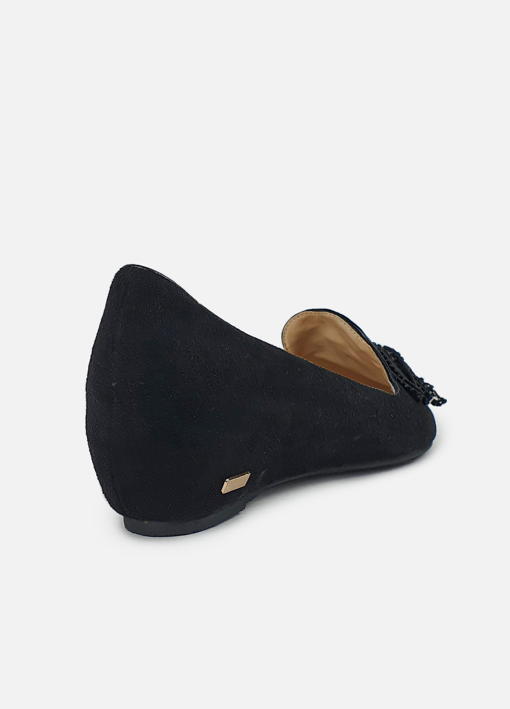 Toleeao Жіночі лофери з пензликами чорного кольору з экозамши чорний з штучна замша, — демісезон (252654886)