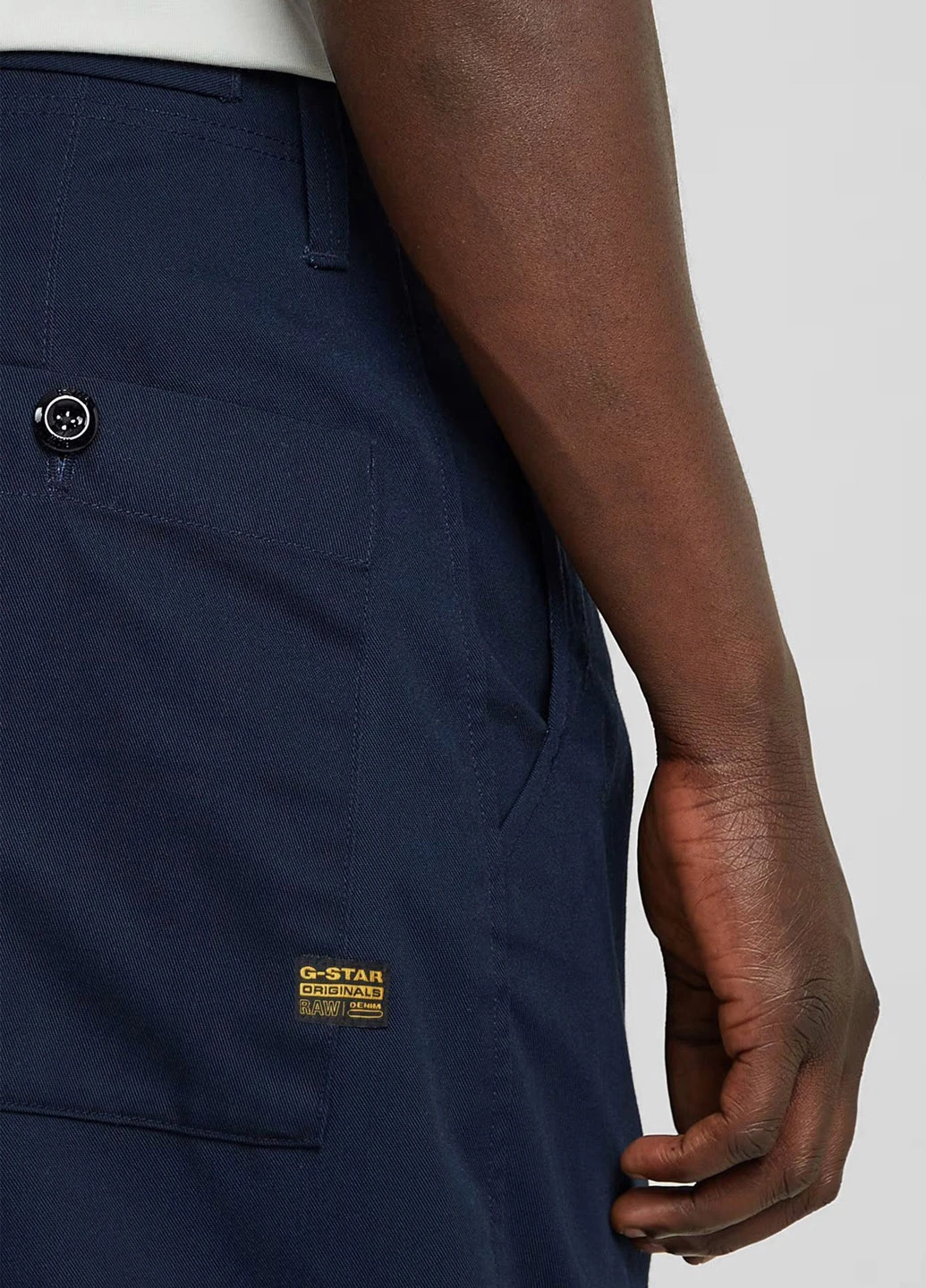 Синие кэжуал демисезонные прямые брюки G-Star Raw