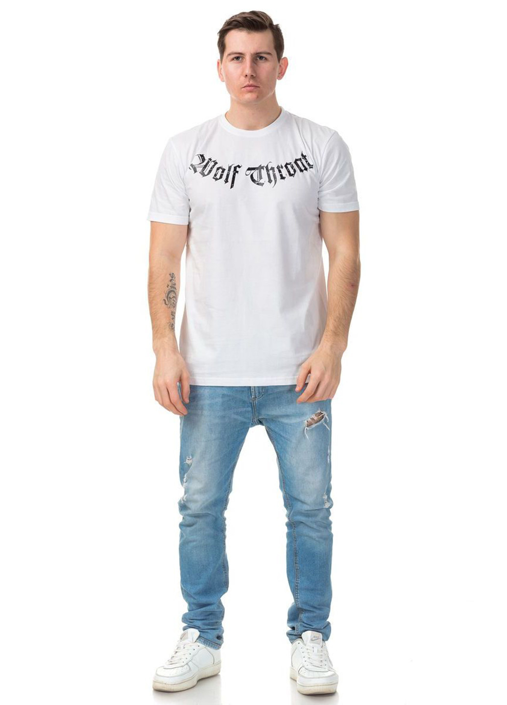 Белая футболка dobermans wolf throat ii ts65wt Dobermans Aggressive