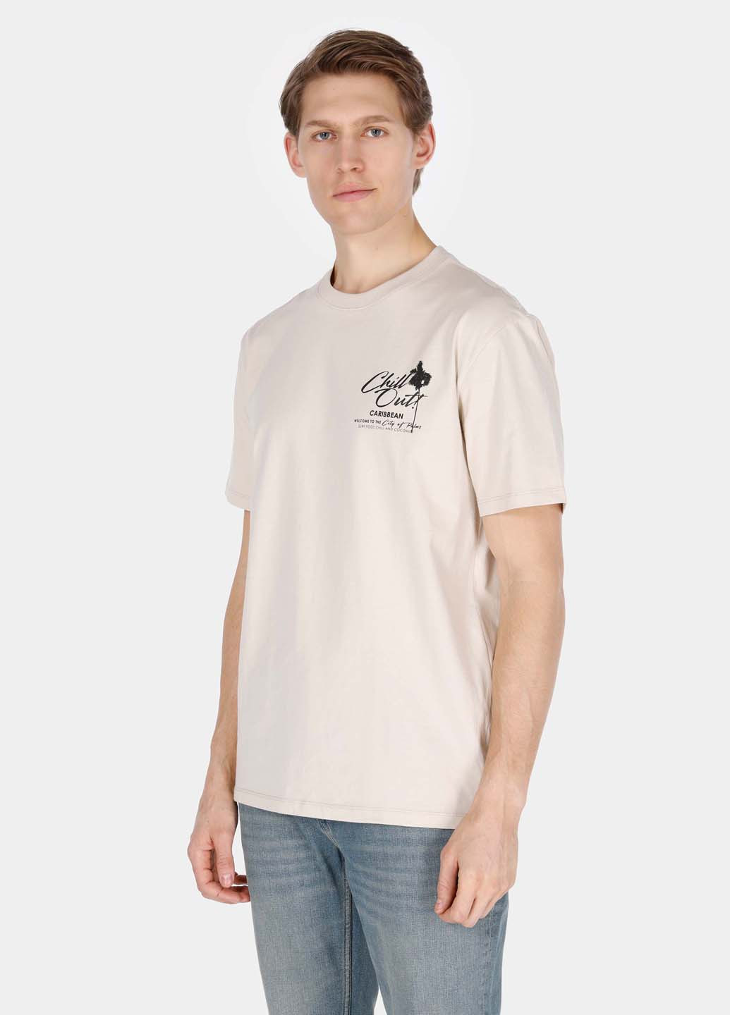 Бежевая футболка Colin's