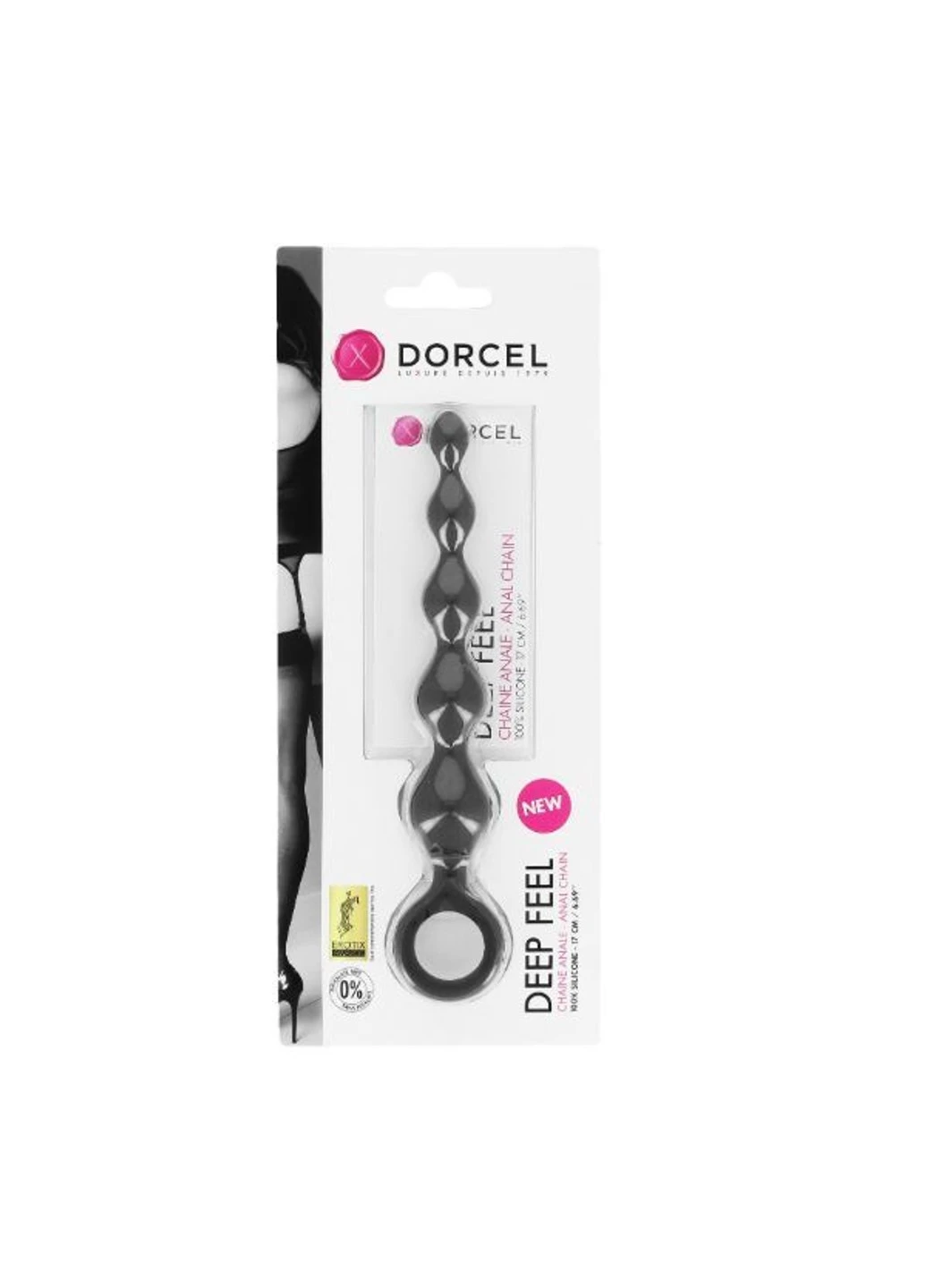 Анальная цепочка Deep Feel, силикон, макс. диаметр 2,5см, упругая Dorcel (254953867)