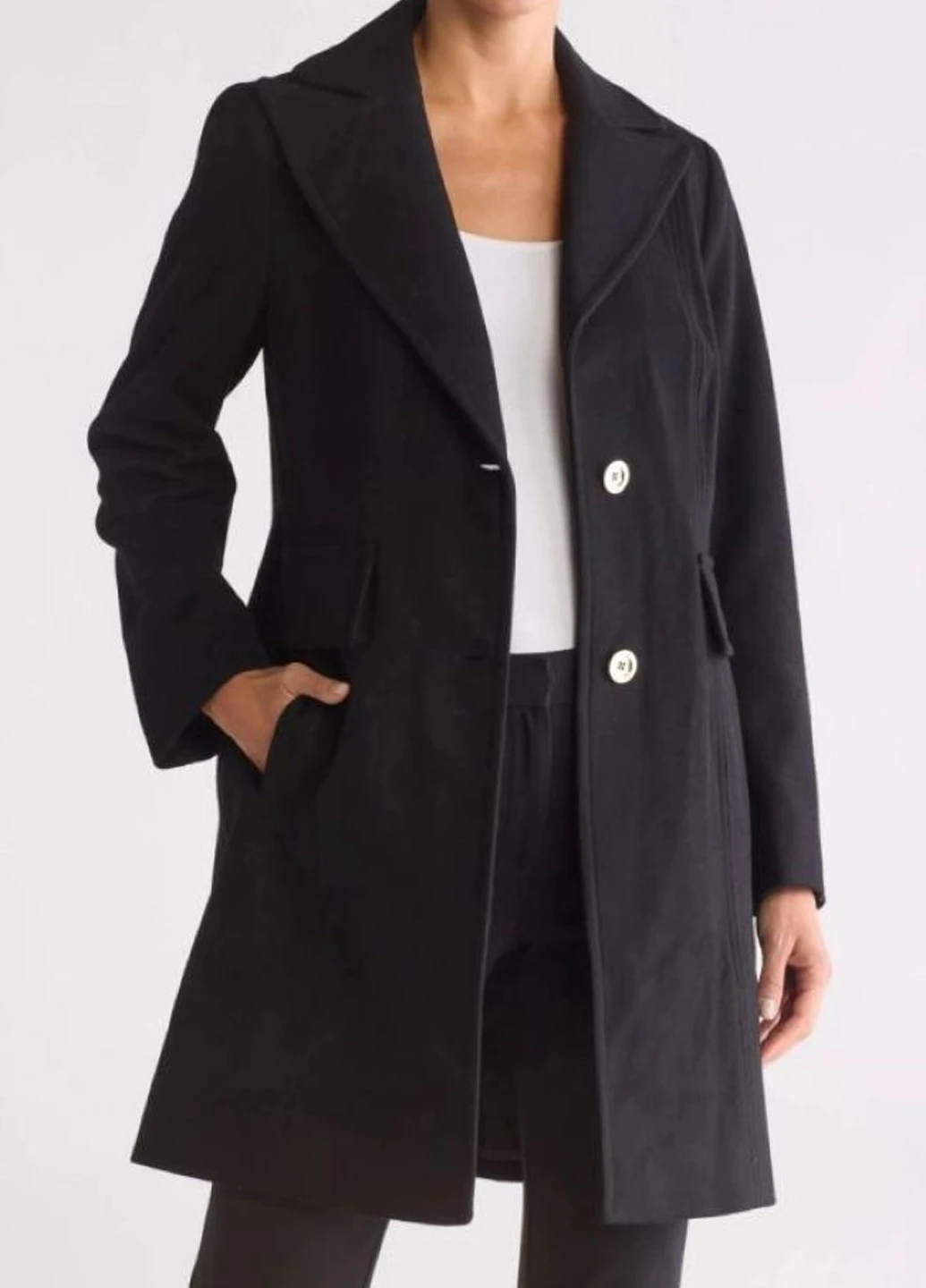 Темно-синє демісезонне Пальто однобортне Michael Kors