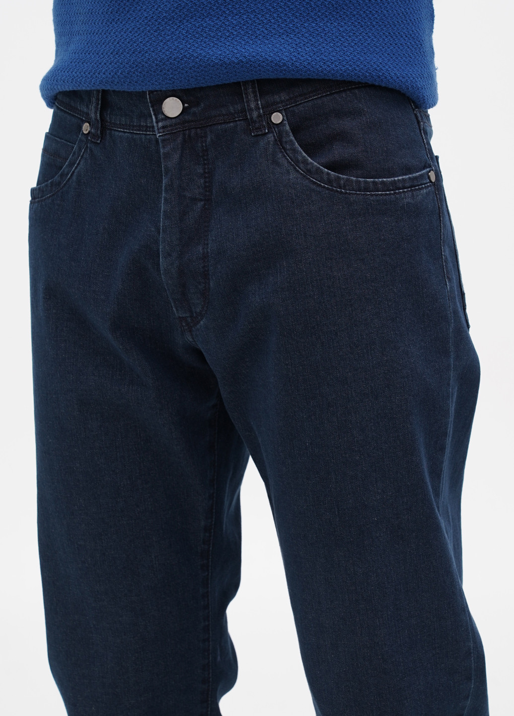 Темно-синие демисезонные прямые джинсы Lagrand