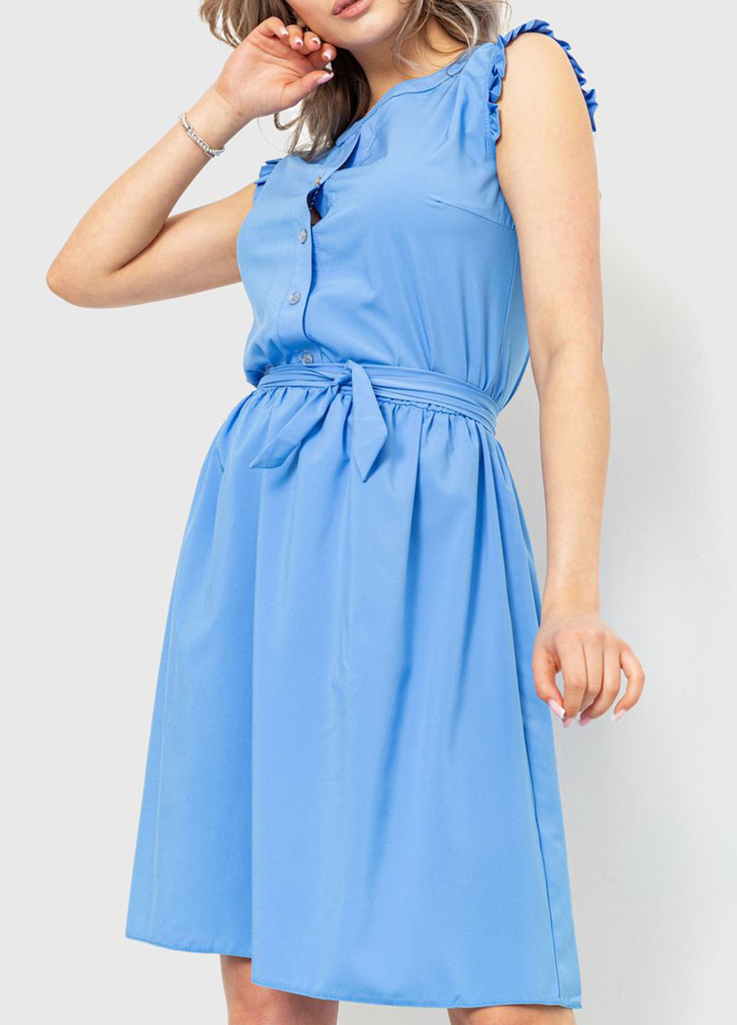 Темно-голубое кэжуал платье Ager однотонное