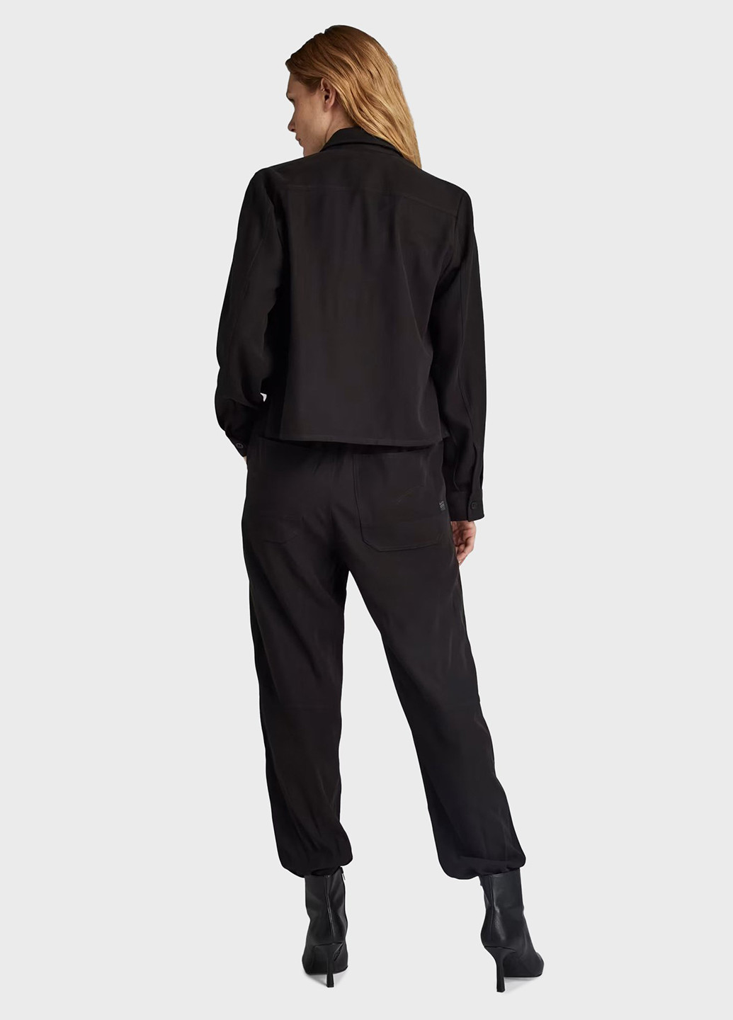 Комбінезон G-Star Raw комбінезон-брюки однотонний чорний кежуал віскоза