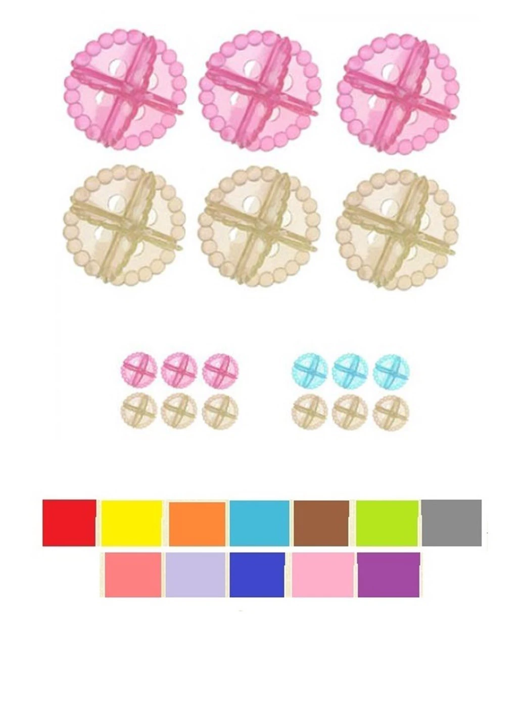 Шарик для стирки (6 шт.), 5 см Mix Shop (134500123)