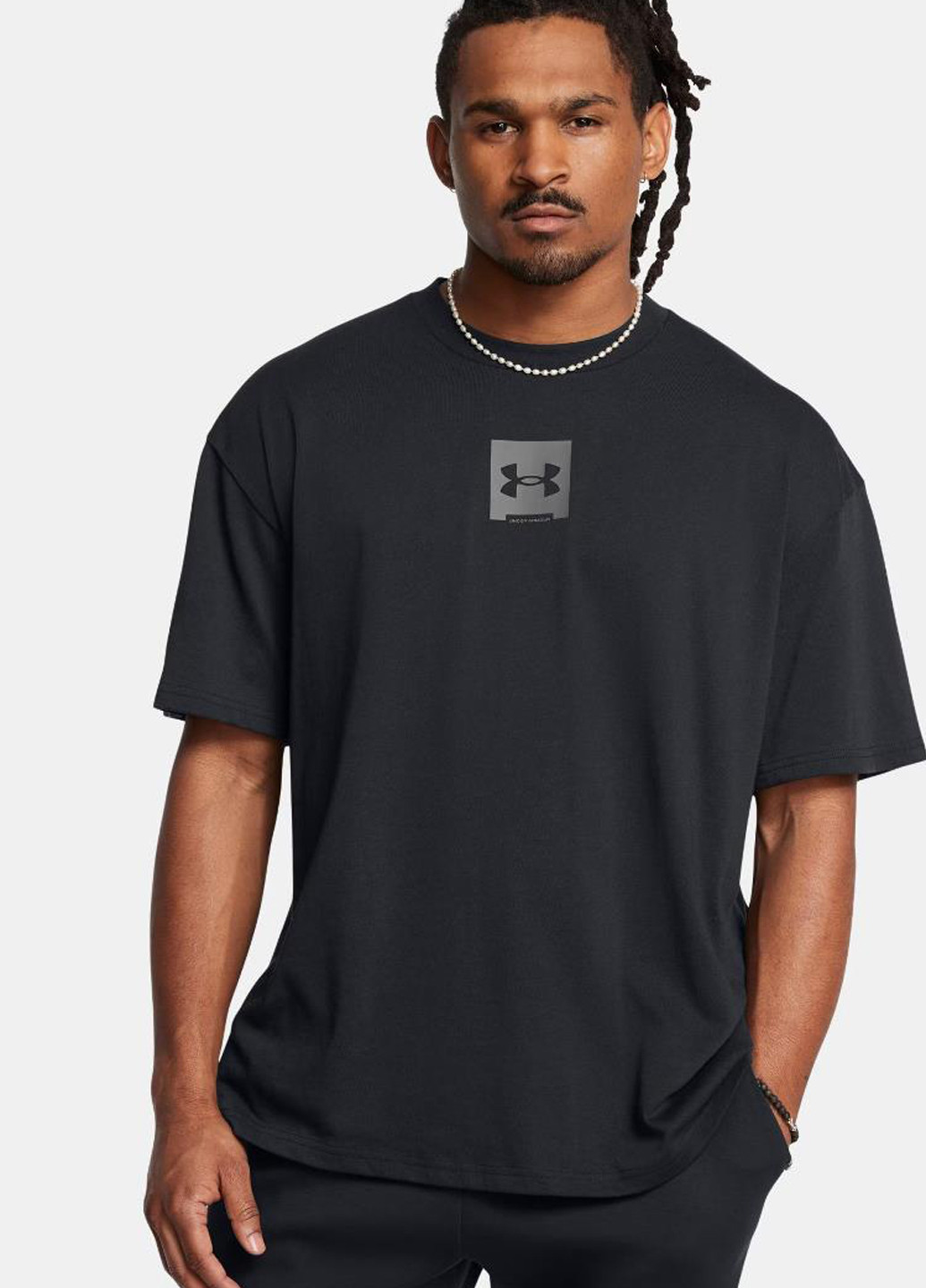 Чорна футболка 1386803-001 Under Armour M HW OS SM BOX SS