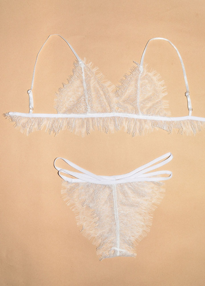 Білий сексуальний спокусливий еротичний комплект - еротична білизна Langsha