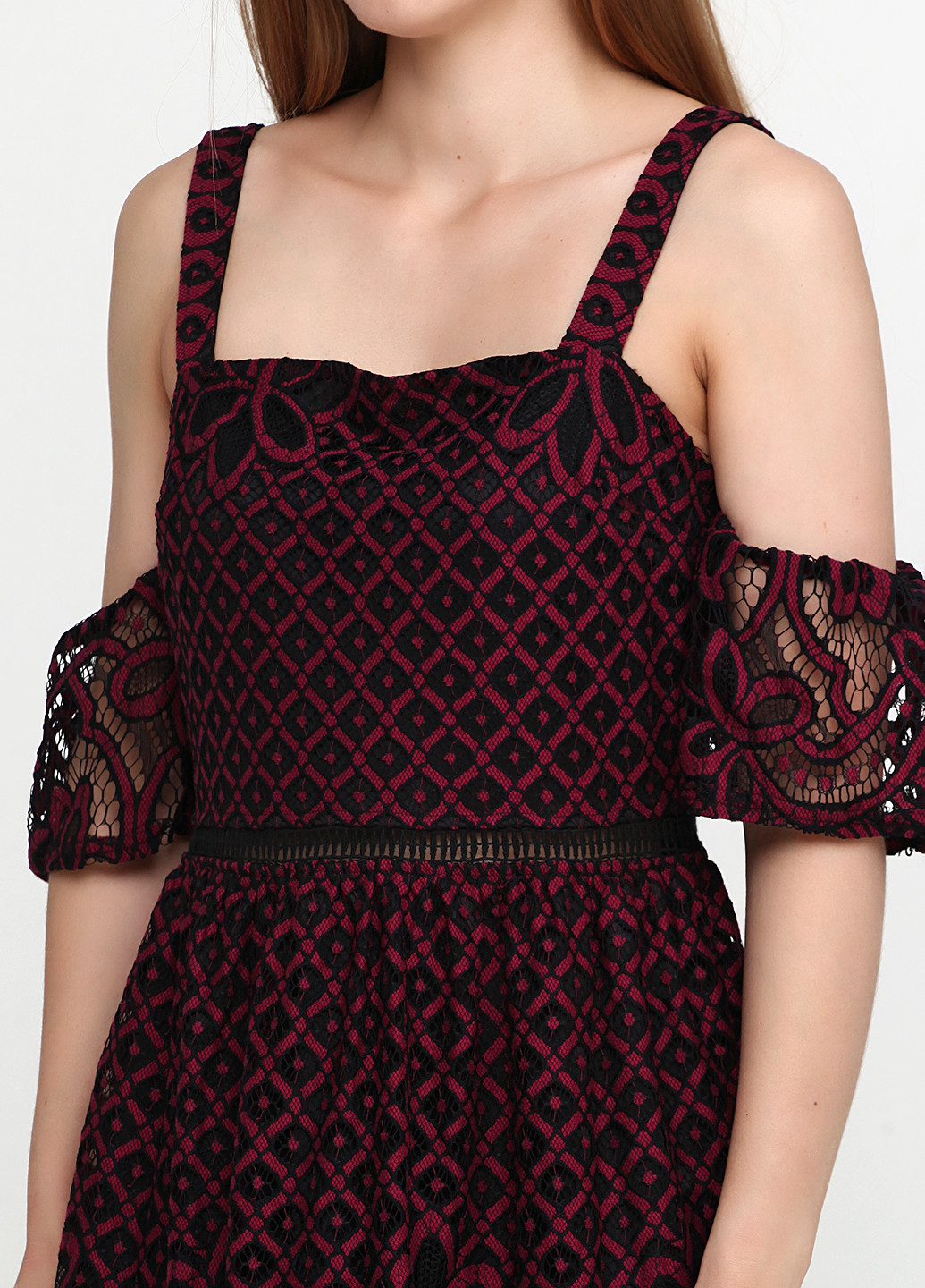 Бордова кежуал сукня Francesca's з геометричним візерунком