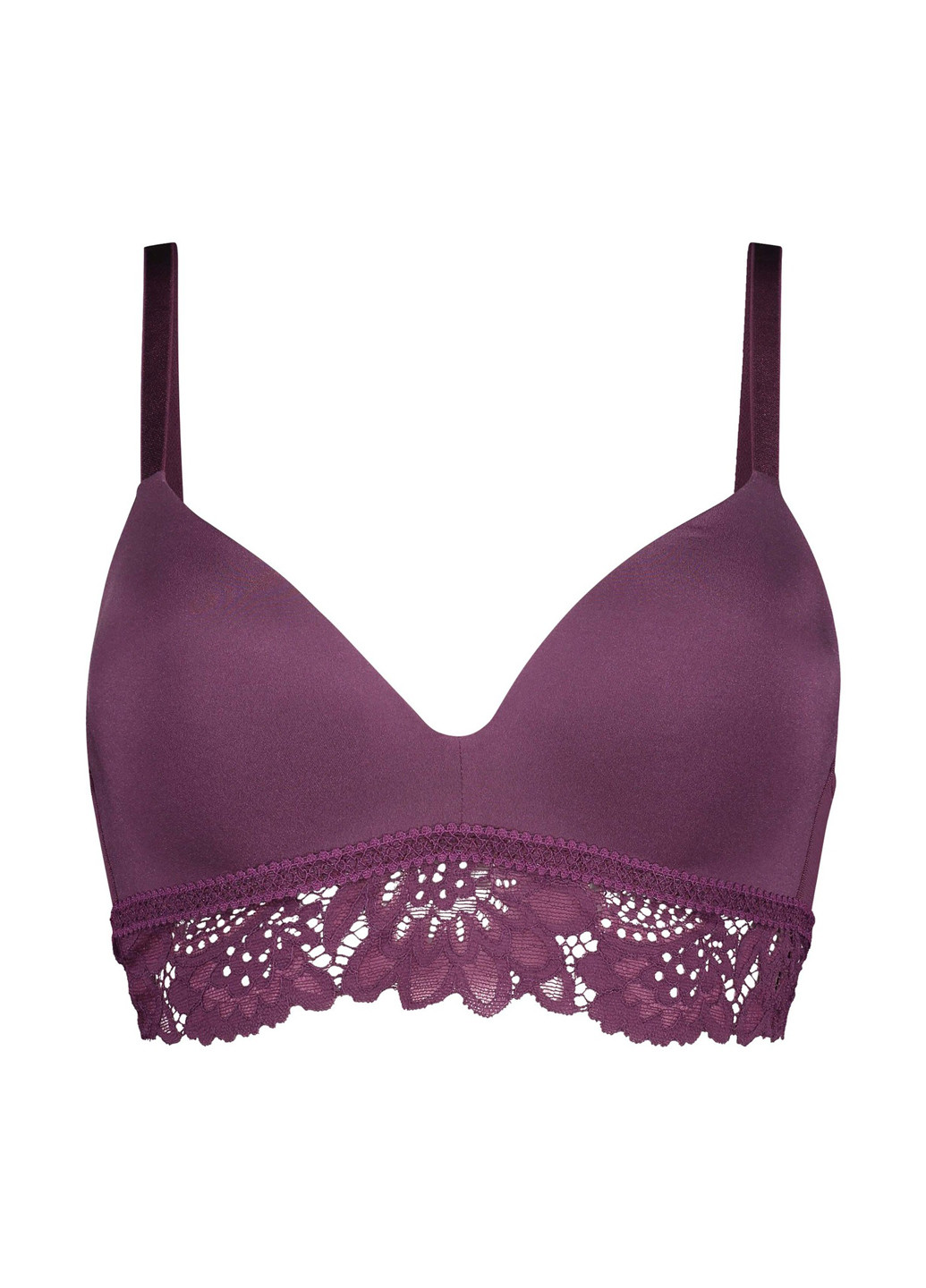 Темно-фіолетовий бралетт бюстгальтер Hunkemoller без кісточок поліамід