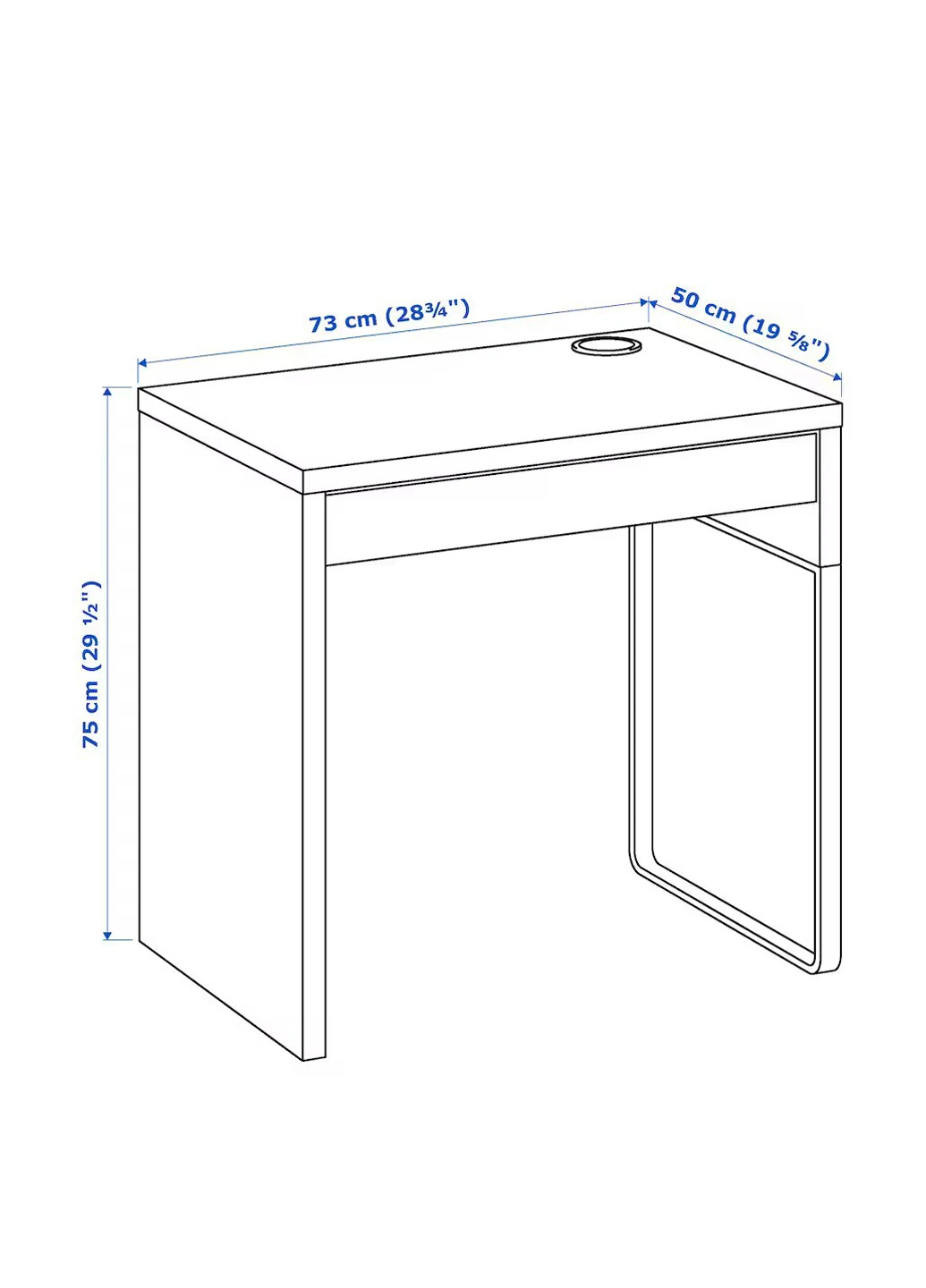 Стіл, 50х73х50х75 см IKEA (265795937)