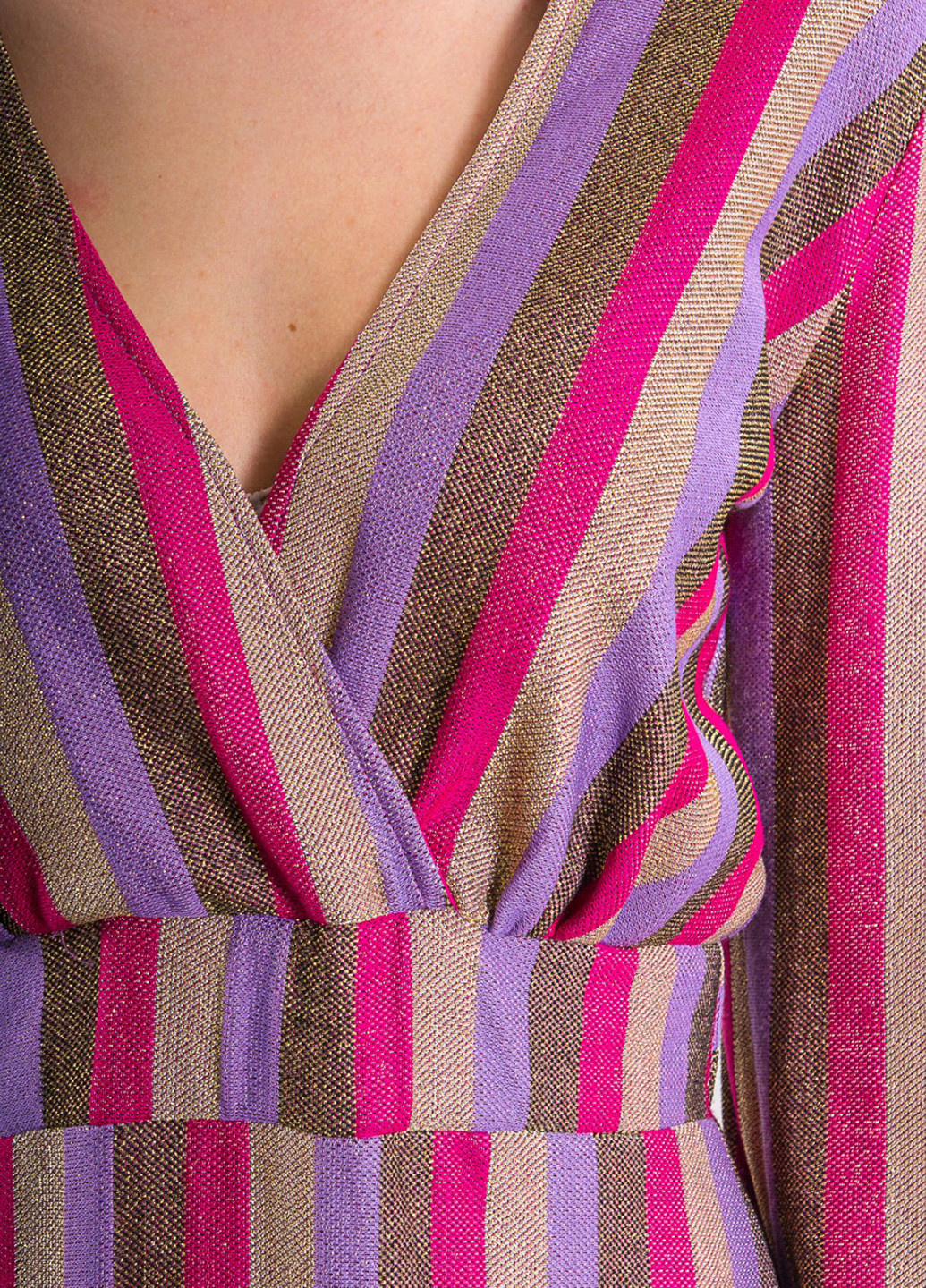 Фиолетовое кэжуал платье клеш Motel в полоску