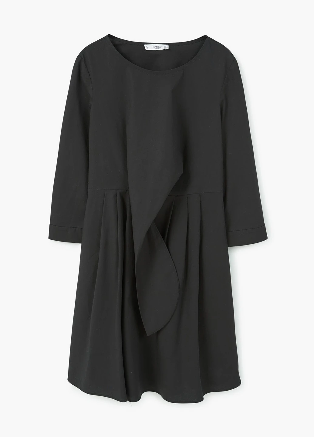 Чорна ділова сукня Mango однотонна