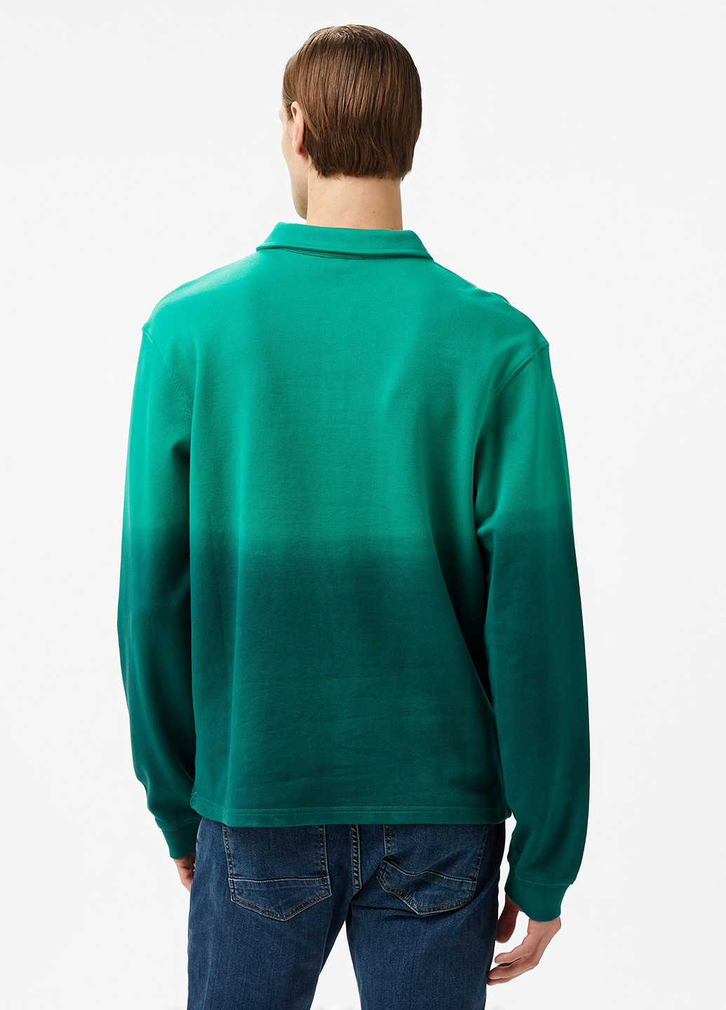 Изумрудная футболка-поло для мужчин Les Benjamins градиентная ("омбре")