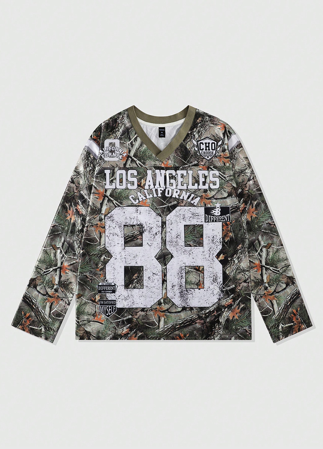 Лонгслів SHEIN малюнок хакі кежуали поліестер