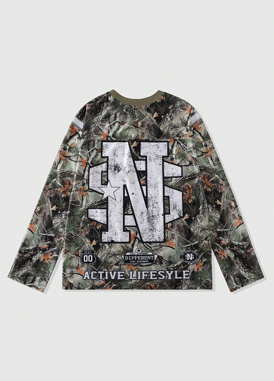 Лонгслів SHEIN малюнок хакі кежуали поліестер