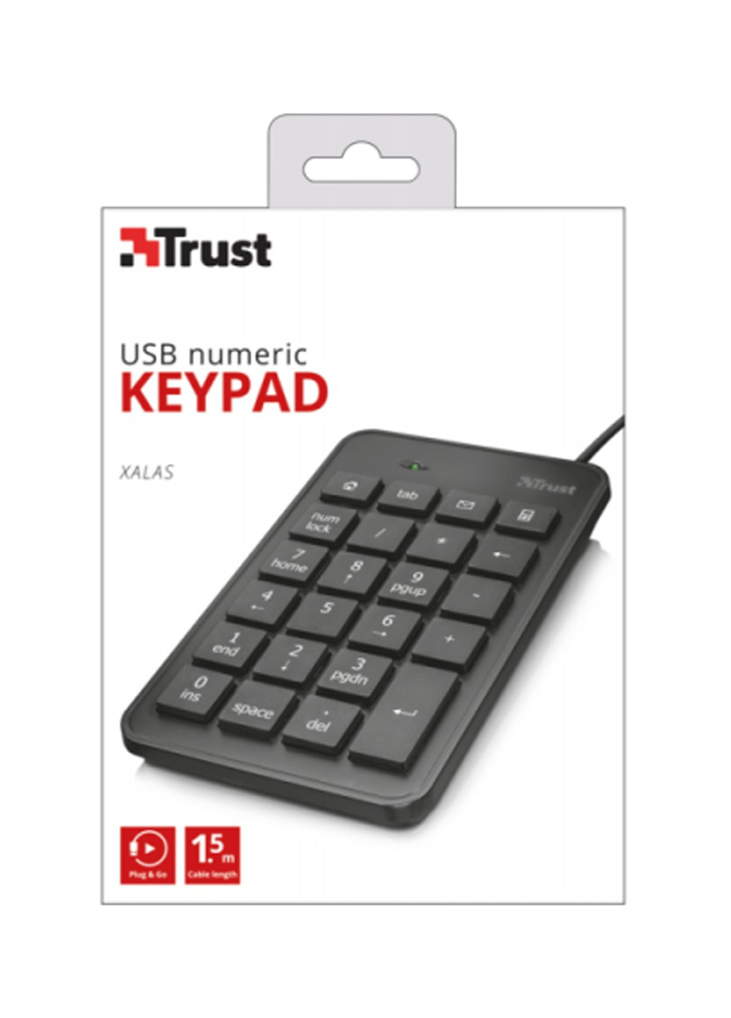 Клавиатура числовая XALAS USB BLACK Trust числовая xalas usb black (158854234)