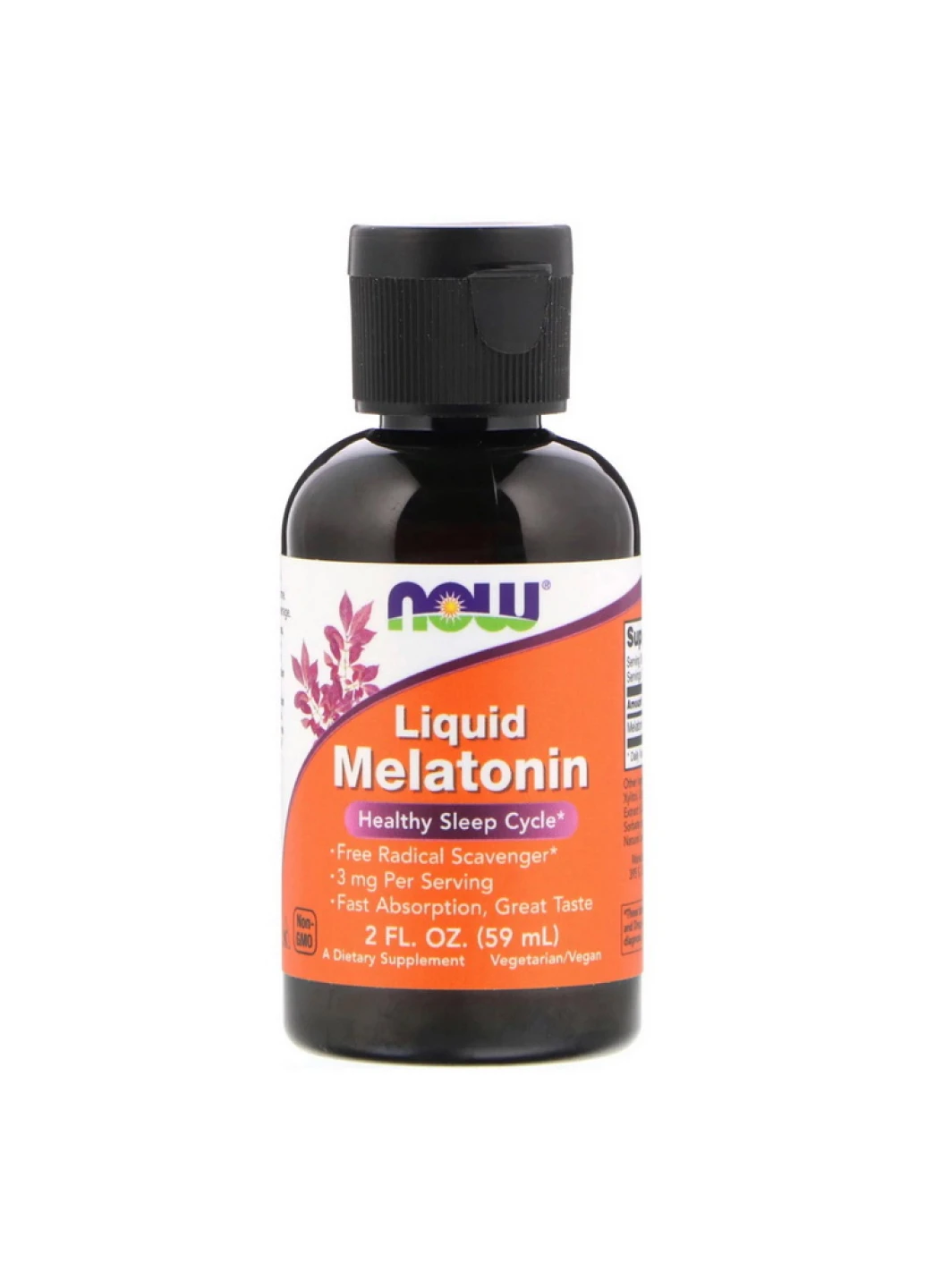 Мелатонін для сну Liquid Melatonin - 59 ml Now Foods (251462996)